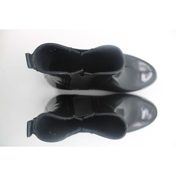 Michael Kors Women's Black Short Rubber Rain Boot Chelsea Ankle  Size 10 M - Picture 11 of 12